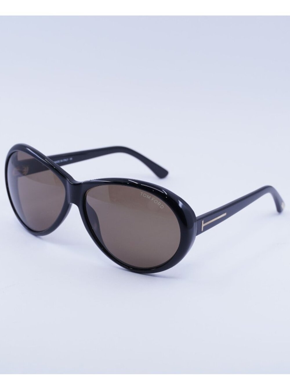 Tom Ford Geraldine TF0202 01J Sunglasses Black Oval Frame